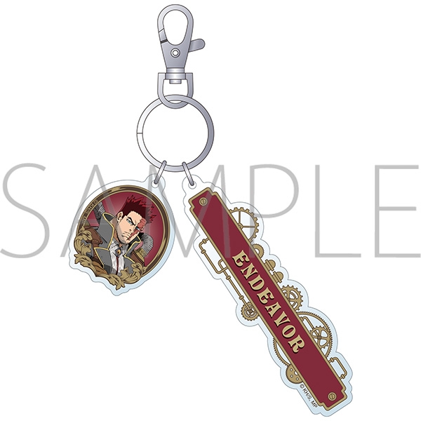 【グッズ-キーホルダー】僕のヒーローアカデミア 2連アクリルキーホルダー　エンデヴァー　スチームパンクver.
