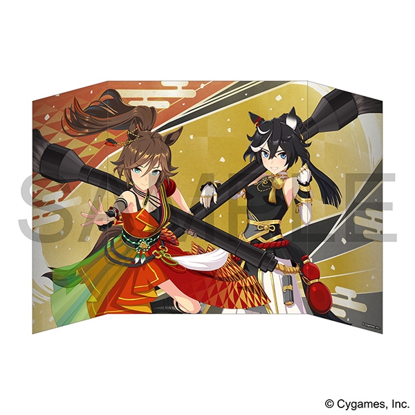 【グッズ-スタンドポップ】ウマ娘 プリティーダービー ミニ屏風/ミスターシービー×カツラギエース
