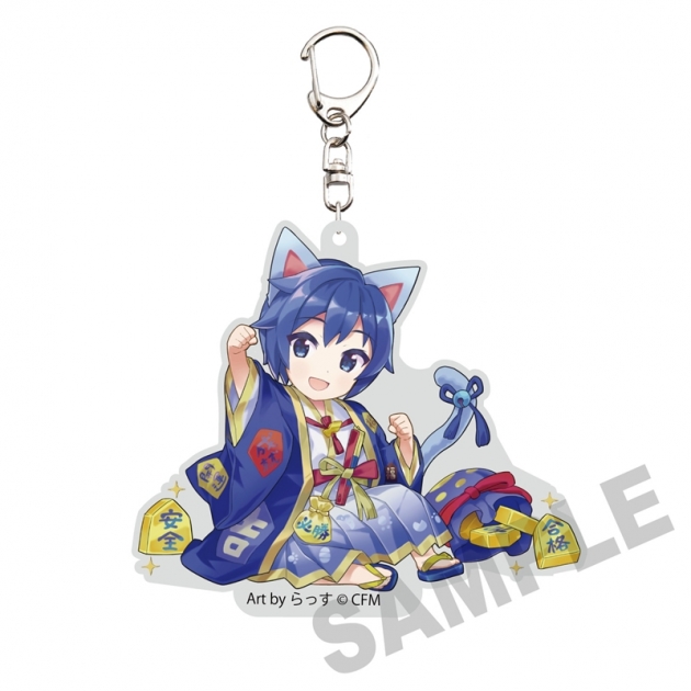 【グッズ-キーホルダー】「初音ミク×招き猫」 ダイカットアクリルキーホルダー KAITO Art by らっす
