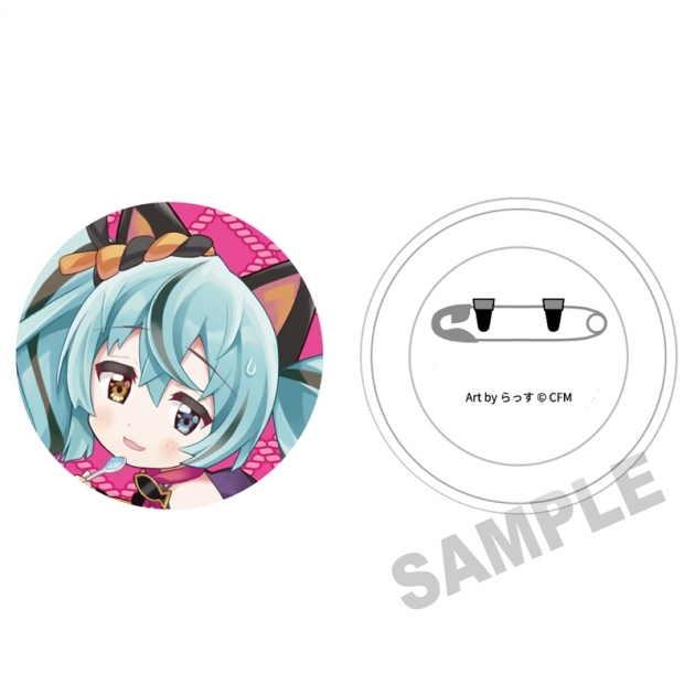 【グッズ-バッチ】「初音ミク×招き猫」 ふわもふタッチ缶バッジ 初音ミク黒猫D Art by らっす
