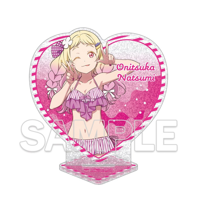 【グッズ-スタンドポップ】『ラブライブ!スーパースター!!』ハート型ラメ入りアクリルスタンド 鬼塚夏美
