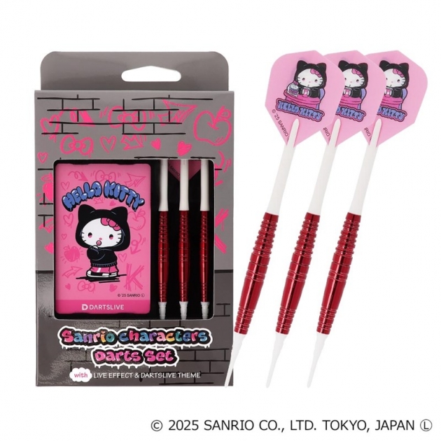 【グッズ-セットもの】Sanrio characters ダーツセット with DARTSLIVE CARD【Solid&Cool】　ハローキティ
