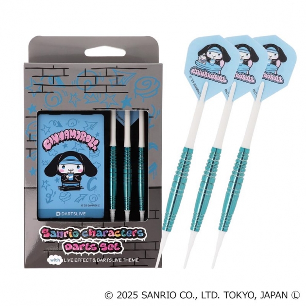 【グッズ-セットもの】Sanrio characters ダーツセット with DARTSLIVE CARD【Solid&Cool】　シナモロール
