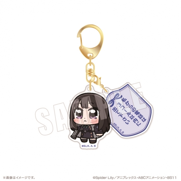 【グッズ-キーホルダー】リコリス・リコイル ぶくぶ セリフアクリルキーホルダー 02.井ノ上たきな(制服ver.)
