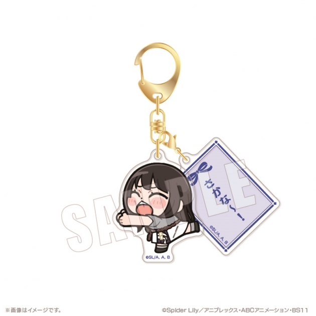 【グッズ-キーホルダー】リコリス・リコイル ぶくぶ セリフアクリルキーホルダー 06.井ノ上たきな(夏服ver.)
