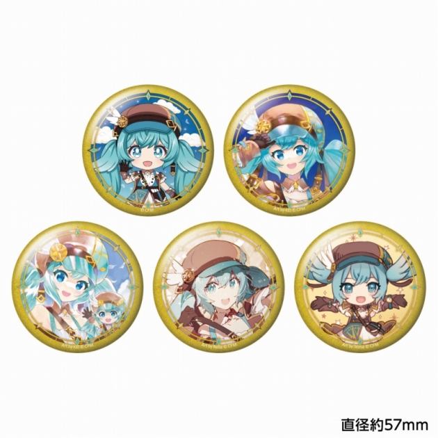【グッズ-バッチ】ねんどろいど 初音ミク 100番記念展示会 トレーディンググリッター缶バッジ
