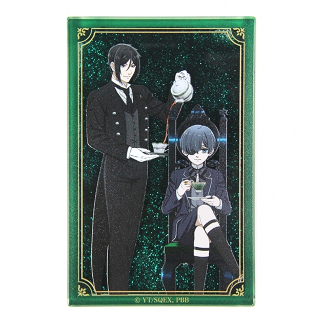 【グッズ-置きもの】黒執事 -緑の魔女編- 描き下ろしグリッターアクリルブロック / セバスチャン&シエル
