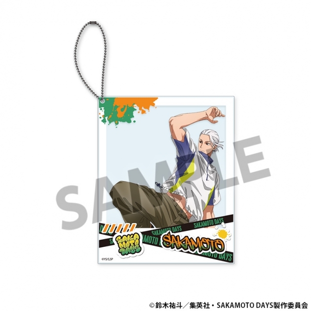 【グッズ-キーホルダー】SAKAMOTO DAYS 描き下ろしポラロイド風アクリルキーホルダー 坂本太郎 パルクール ver.