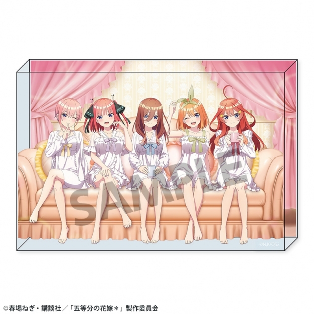 【グッズ-置きもの】五等分の花嫁* 描き下ろしアクリルブロック ナイトウェア ver.
