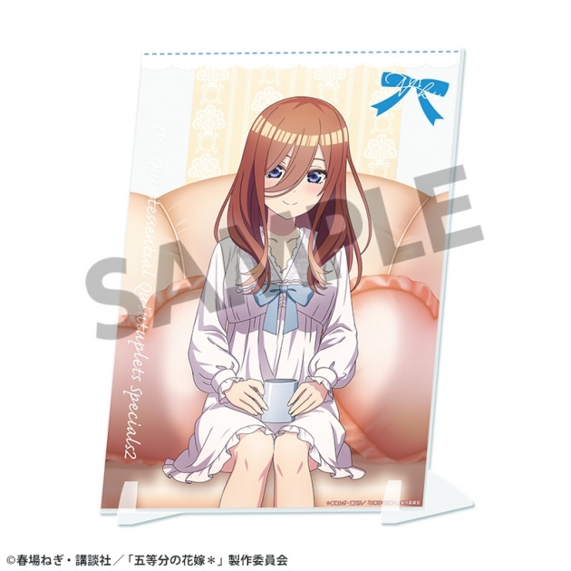 【グッズ-置きもの】五等分の花嫁* 描き下ろしビジュアルアクリルプレート 中野三玖 ナイトウェア ver.
