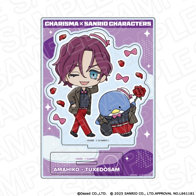 【グッズ-スタンドポップ】カリスマ × サンリオキャラクターズ シート型アクリルフィギュア 天堂 天彦 × タキシードサム vol.2
