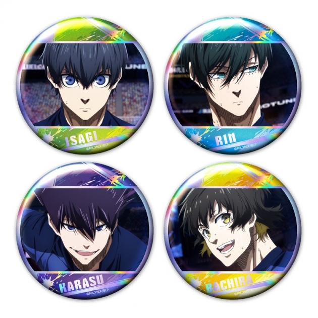 【グッズ-バッチ】ブルーロック オーロラ缶バッジ4個セット 潔&凛&烏&蜂楽
