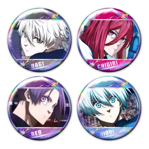 【グッズ-バッチ】ブルーロック オーロラ缶バッジ4個セット 凪&千切&玲王&氷織
