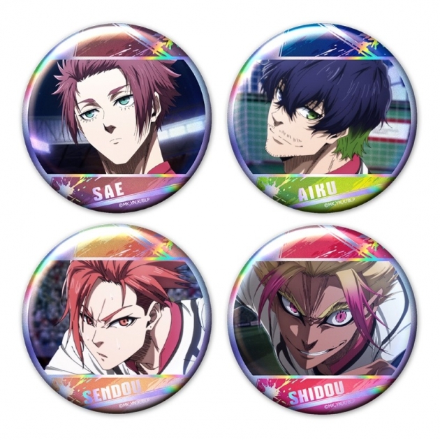 【グッズ-バッチ】ブルーロック オーロラ缶バッジ4個セット 冴&愛空&閃堂&士道

