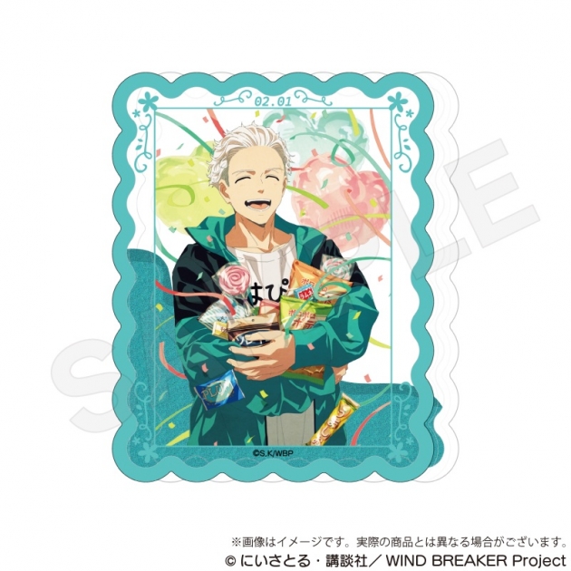 【グッズ-置きもの】WIND BREAKER オイルアクリルブロック お誕生日イラストver. 梅宮一
