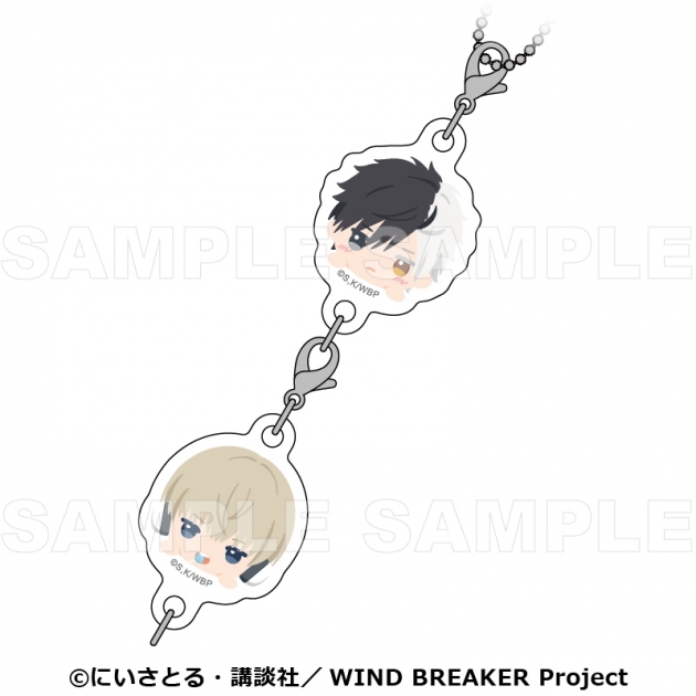 【グッズ-キーホルダー】TVアニメ「WIND BREAKER」 【ちょこっテ!】 2連アクリルキーホルダー【桜・梶】
