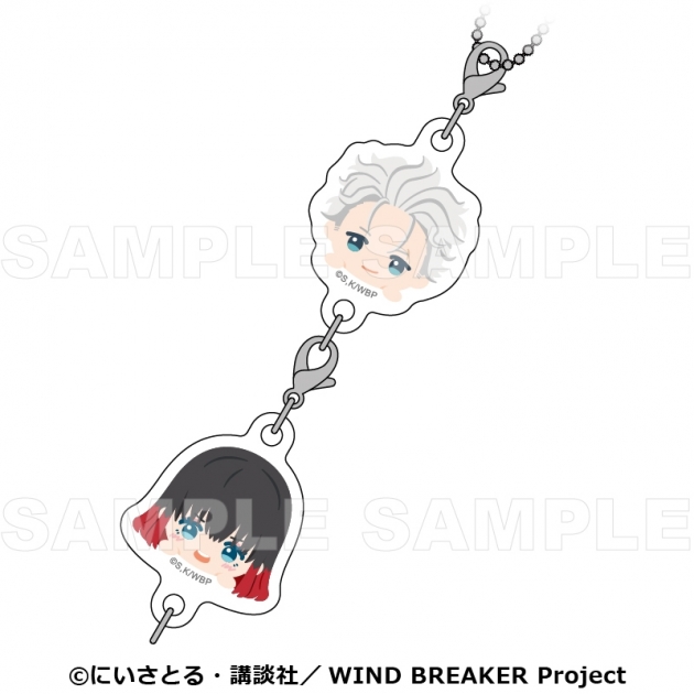 【グッズ-キーホルダー】TVアニメ「WIND BREAKER」 【ちょこっテ!】 2連アクリルキーホルダー【梅宮・椿野】
