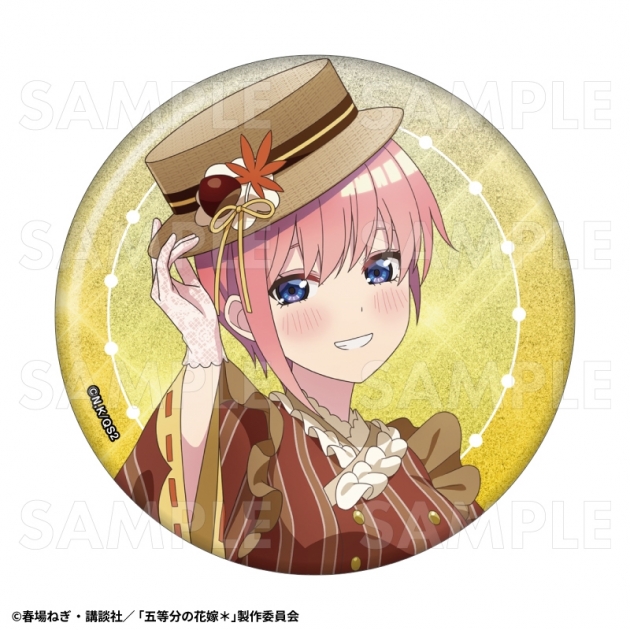 【グッズ-バッチ】五等分の花嫁* 和パフェドレスver. 76mmグリッター缶バッジ【中野一花】
