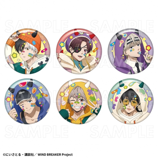 【グッズ-バッチ】TVアニメ『WIND BREAKER』 【でびデコパーカー】 トレーディング缶バッジ
