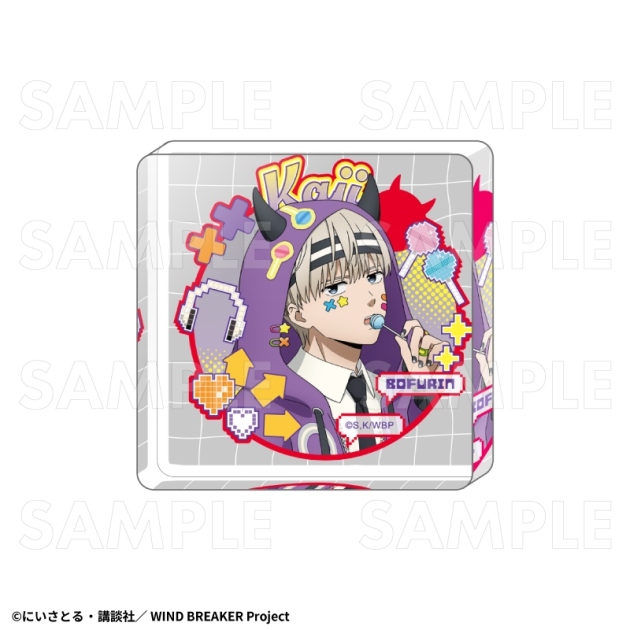【グッズ-置きもの】TVアニメ『WIND BREAKER』 【でびデコパーカー】 ミニアクリルブロック【梶 蓮】
