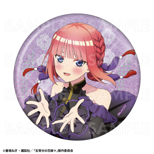 【グッズ-バッチ】TVスペシャルアニメ『五等分の花嫁*』金魚絢爛 76mmグリッター缶バッジ【中野二乃B】
