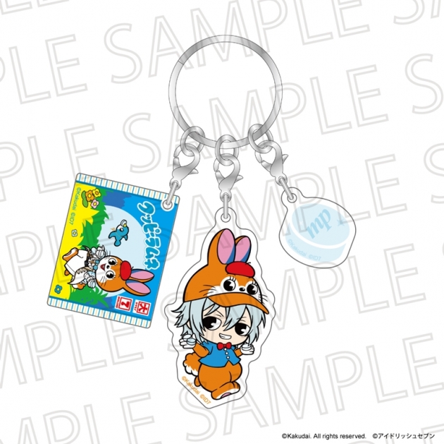 【グッズ-キーホルダー】クッピーラムネ×IDOLiSH7 三連アクリルキーホルダー クッピー&四葉環
