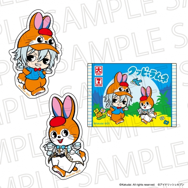 【グッズ-ステッカー】クッピーラムネ×IDOLiSH7 ダイカットステッカーセット クッピー&四葉環
