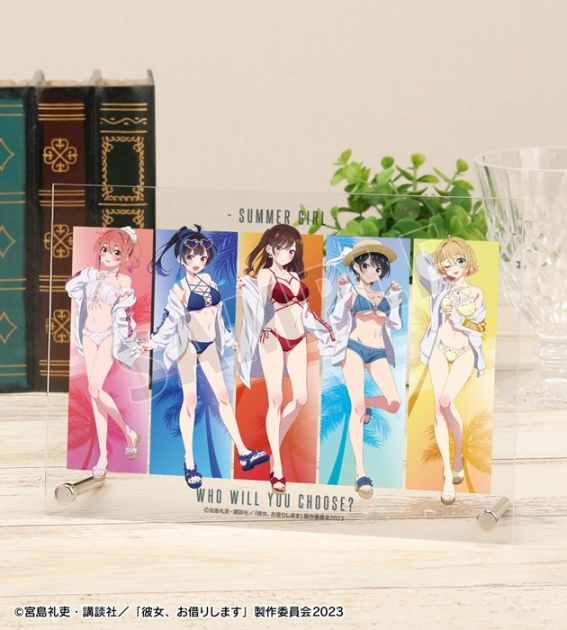【グッズ-スタンドポップ】TVアニメ『彼女、お借りします』 arti-mate A5アクリルパネル 集合 描き下ろし 水着ver.【アニメイト限定】
