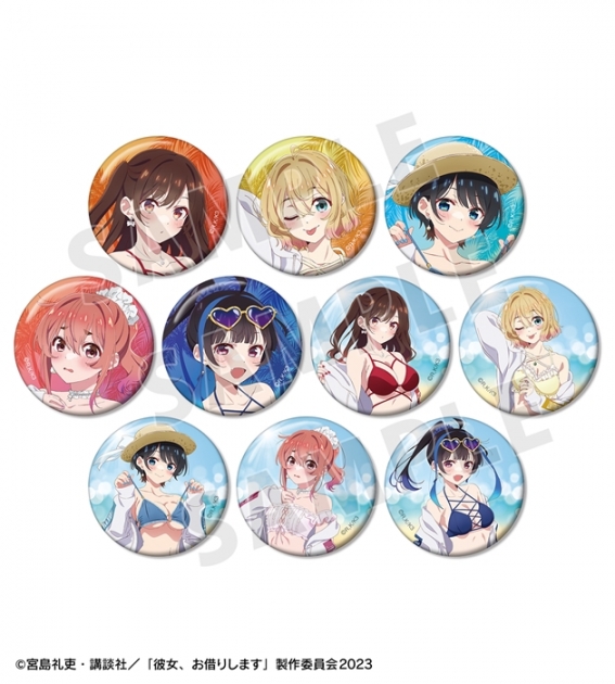【グッズ-バッチ】TVアニメ『彼女、お借りします』 arti-mate トレーディング缶バッジ 描き下ろし 水着ver.【アニメイト限定】
