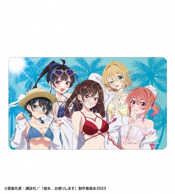 【グッズ-デスクマット】TVアニメ『彼女、お借りします』 arti-mate マルチデスクマット 集合 描き下ろし 水着ver.【アニメイト限定】
