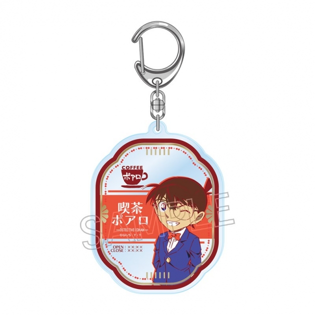 【グッズ-キーホルダー】名探偵コナン 喫茶ポアロシリーズ 箔押しアクリルキーホルダー 江戸川コナン
