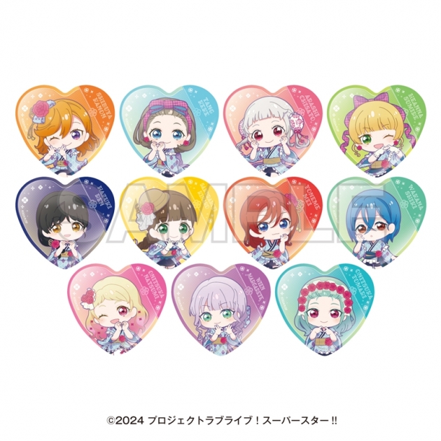 【グッズ-バッチ】ラブライブ!スーパースター!! 湯めぐりタイム with Liella! トレーディングミニキャラハート缶バッジ
