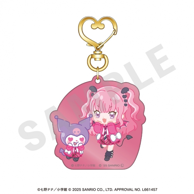 【グッズ-キーホルダー】アクマでこれは恋じゃない!,クロミ ちゃおヒロインズ×サンリオキャラクターズ アクリルキーホルダー 愛久魔あぐり×クロミ
