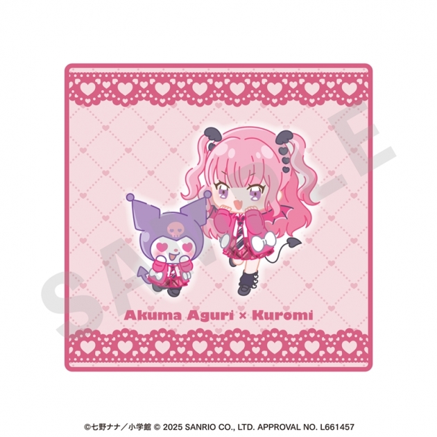 【グッズ-タオル】アクマでこれは恋じゃない!,クロミ ちゃおヒロインズ×サンリオキャラクターズ ミニタオル 愛久魔あぐり×クロミ
