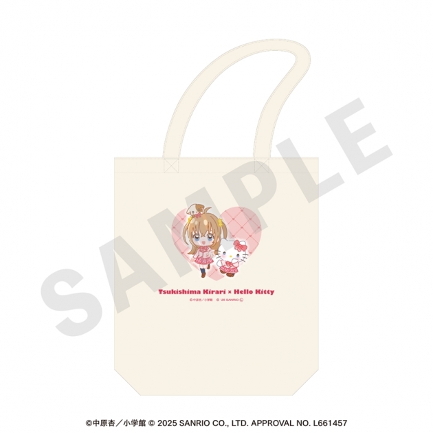 【グッズ-バッグ】きらりん☆レボリューション,ハローキティ ちゃおヒロインズ×サンリオキャラクターズ キャンバストート 月島きらり×ハローキティ
