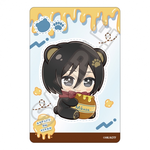 【グッズ-カード】進撃の巨人 ぬいぴ～すふれんず はらぺこくま キャラPic ミカサ・アッカーマン
