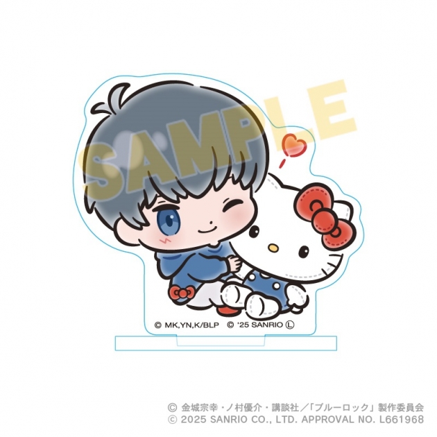 【グッズ-スタンドポップ】ブルーロック×サンリオキャラクターズ アクリルスタンド　潔世一×ハローキティ【アニメイト限定】
