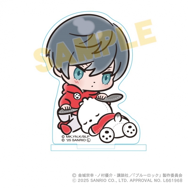 【グッズ-スタンドポップ】ブルーロック×サンリオキャラクターズ アクリルスタンド　糸師凜×ポチャッコ【アニメイト限定】
