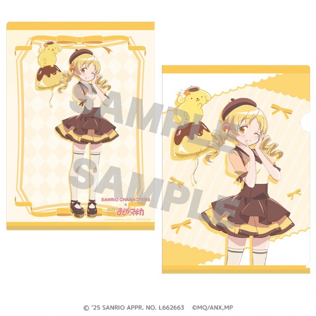 【グッズ-クリアファイル】サンリオキャラクターズ×魔法少女まどか☆マギカ クリアファイル 巴 マミ×ポムポムプリン
