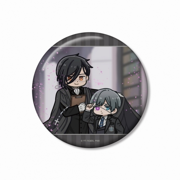 【グッズ-バッチ】TVアニメ『黒執事 -寄宿学校編-』 セバスチャン&シエル ゆるコマ 100mm缶バッジ ver.A

