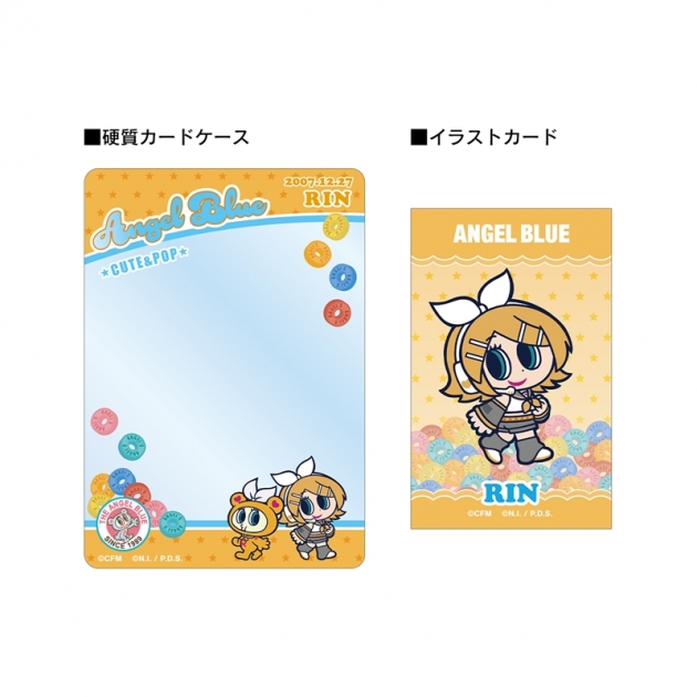 【グッズ-セットもの】初音ミク ANGEL BLUEコラボ 描き起こし 鏡音リン&ナカムラくん B8硬質カードケース&イラストカードセット
