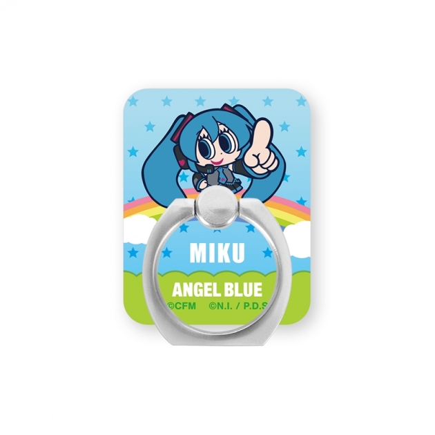 【グッズ-携帯グッズ】初音ミク ANGEL BLUEコラボ 描き起こし 初音ミク アクリルスマホリング
