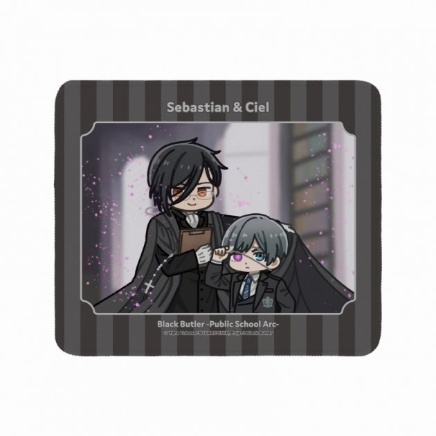 【グッズ-マウスパッド】TVアニメ『黒執事 -寄宿学校編-』 セバスチャン&シエル ゆるコマ マウスパッド
