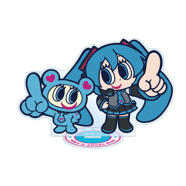 【グッズ-スタンドポップ】初音ミク ANGEL BLUEコラボ 描き起こし 初音ミク&ナカムラくん BIGアクリルスタンド
