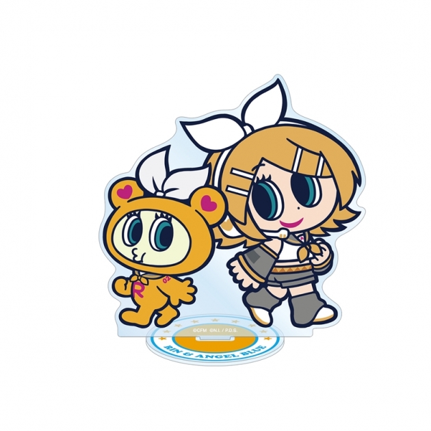 【グッズ-スタンドポップ】初音ミク ANGEL BLUEコラボ 描き起こし 鏡音リン&ナカムラくん BIGアクリルスタンド
