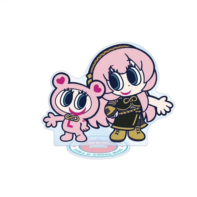 【グッズ-スタンドポップ】初音ミク ANGEL BLUEコラボ 描き起こし 巡音ルカ&ナカムラくん BIGアクリルスタンド
