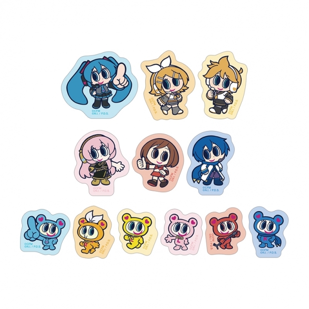 【グッズ-シール】初音ミク ANGEL BLUEコラボ 描き起こし フレークシール ver.A
