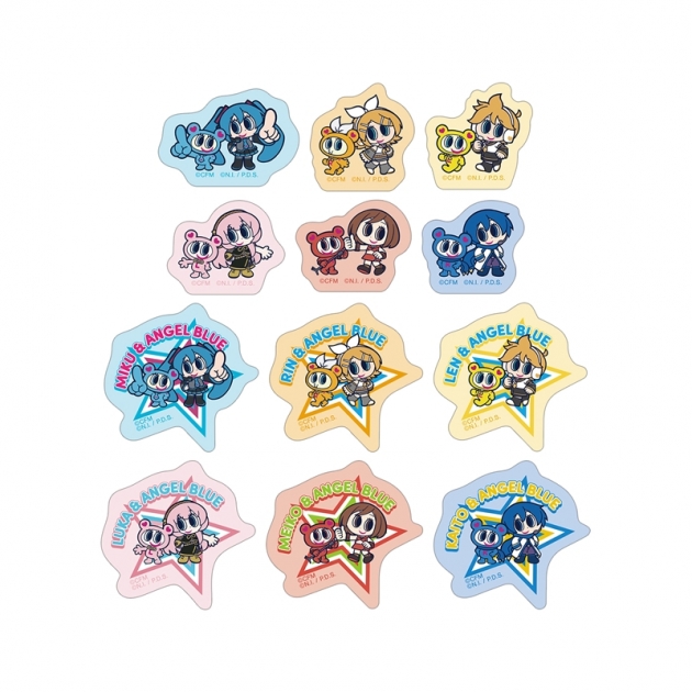 【グッズ-シール】初音ミク ANGEL BLUEコラボ 描き起こし フレークシール ver.B
