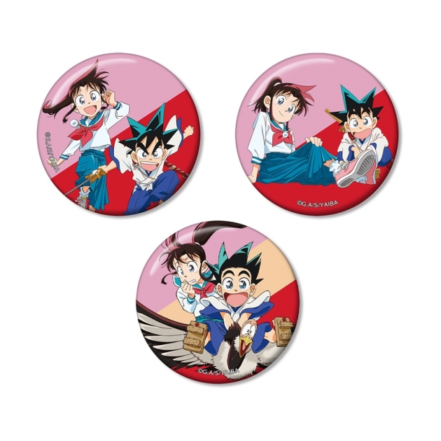 【グッズ-バッチ】真・侍伝YAIBA 鉄 刃&峰 さやか 缶バッジ3個セット
