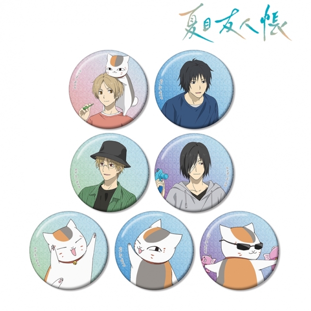 【グッズ-バッチ】夏目友人帳 描き下ろし シャボン玉ver. トレーディンググリッター缶バッジ
